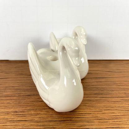 Vintage kaarsenstandaard zwaantjes