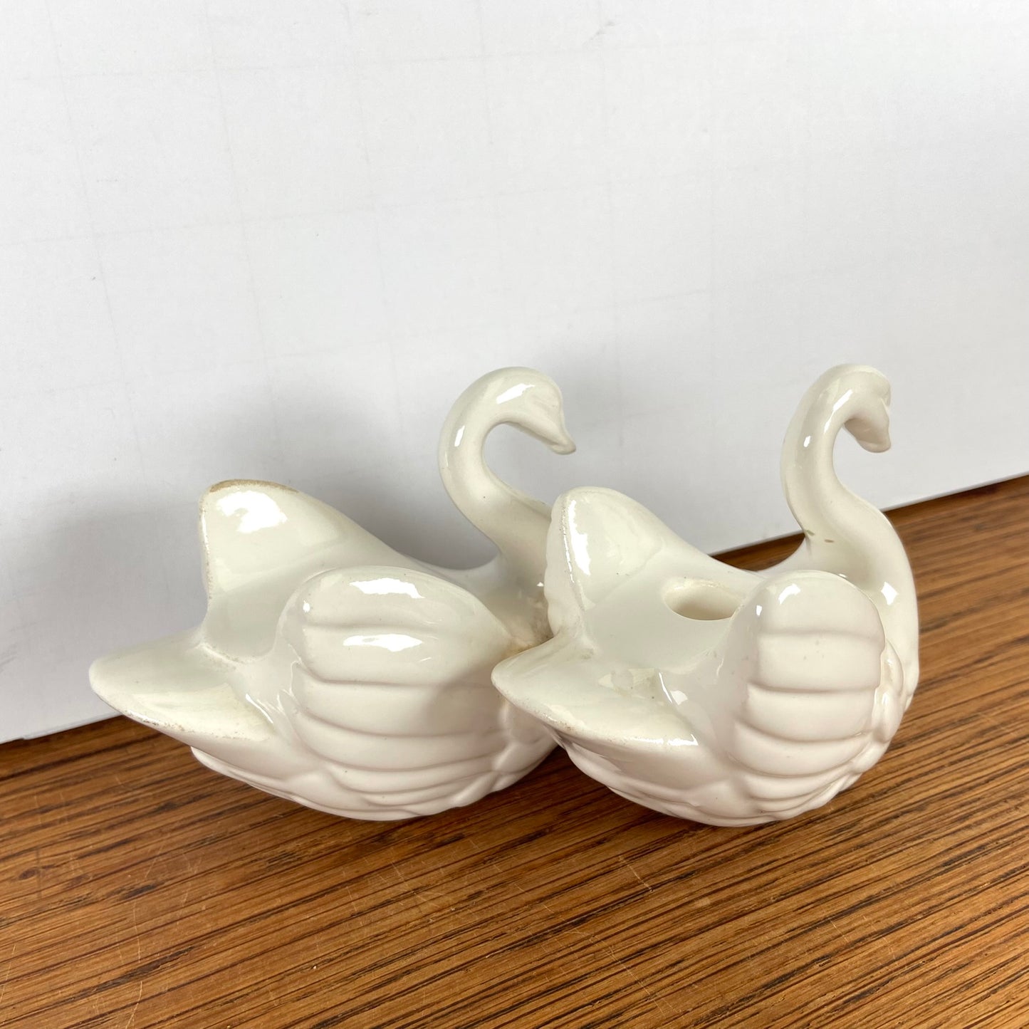 Vintage kaarsenstandaard zwaantjes