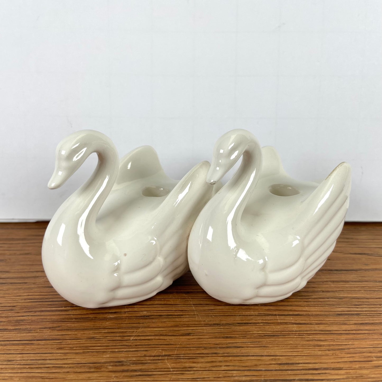 Vintage kaarsenstandaard zwaantjes