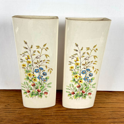 2 vintage radiatorbakjes bloemen