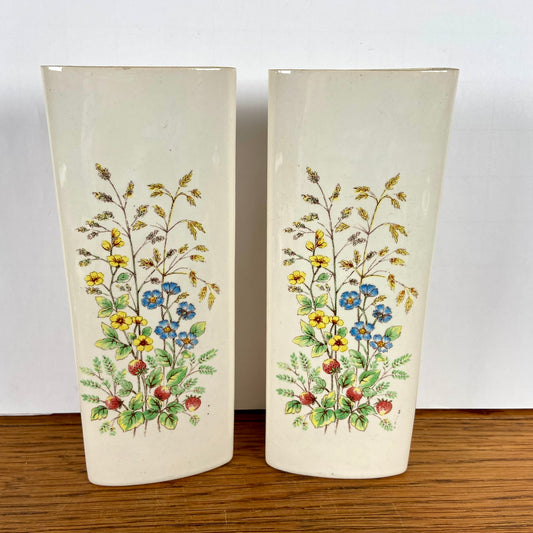 2 vintage radiatorbakjes bloemen
