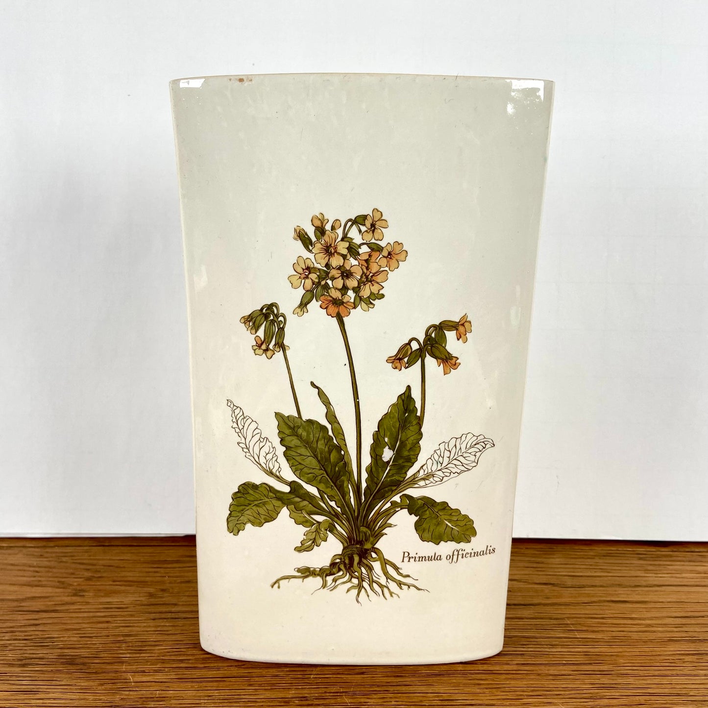 Vintage radiatorbakje gele bloem groot