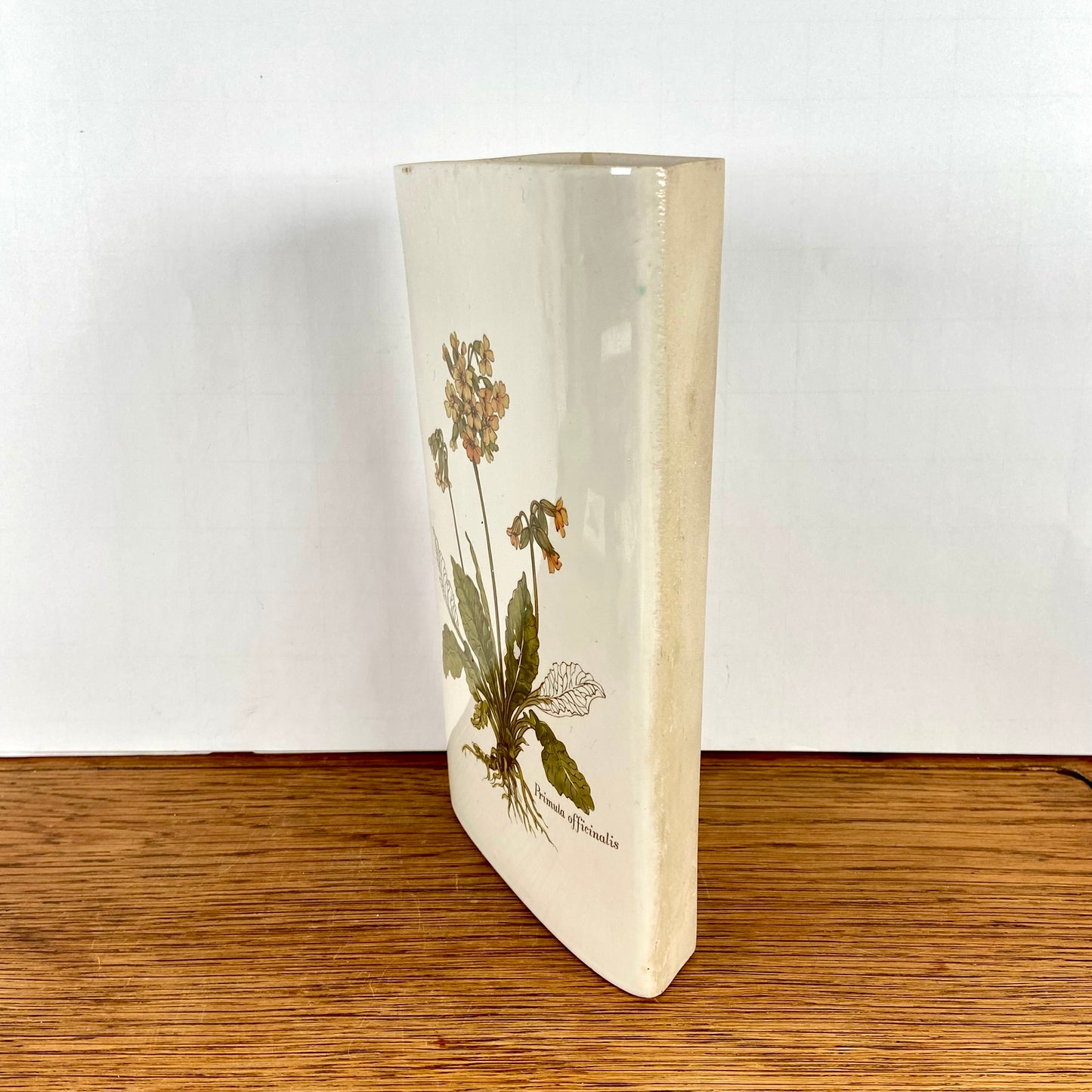 Vintage radiatorbakje gele bloem groot