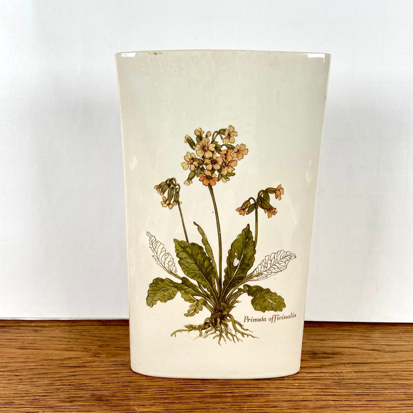 Vintage radiatorbakje gele bloem groot