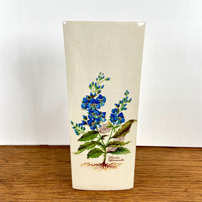 Vintage radiatorbakje blauwe bloem