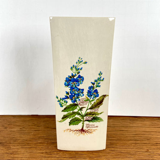Vintage radiatorbakje blauwe bloem