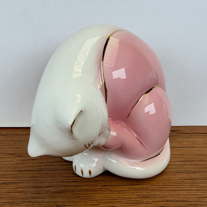 Vintage roze kattenbeeld
