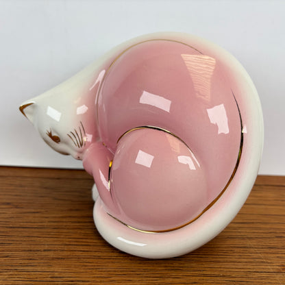 Vintage roze kattenbeeld