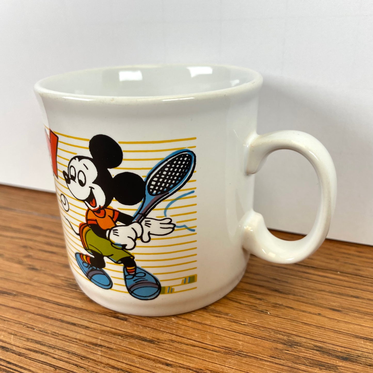 Vintage mok Mickey Mouse tennis