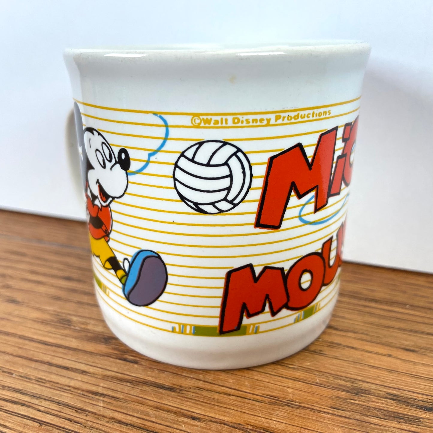 Vintage mok Mickey Mouse tennis