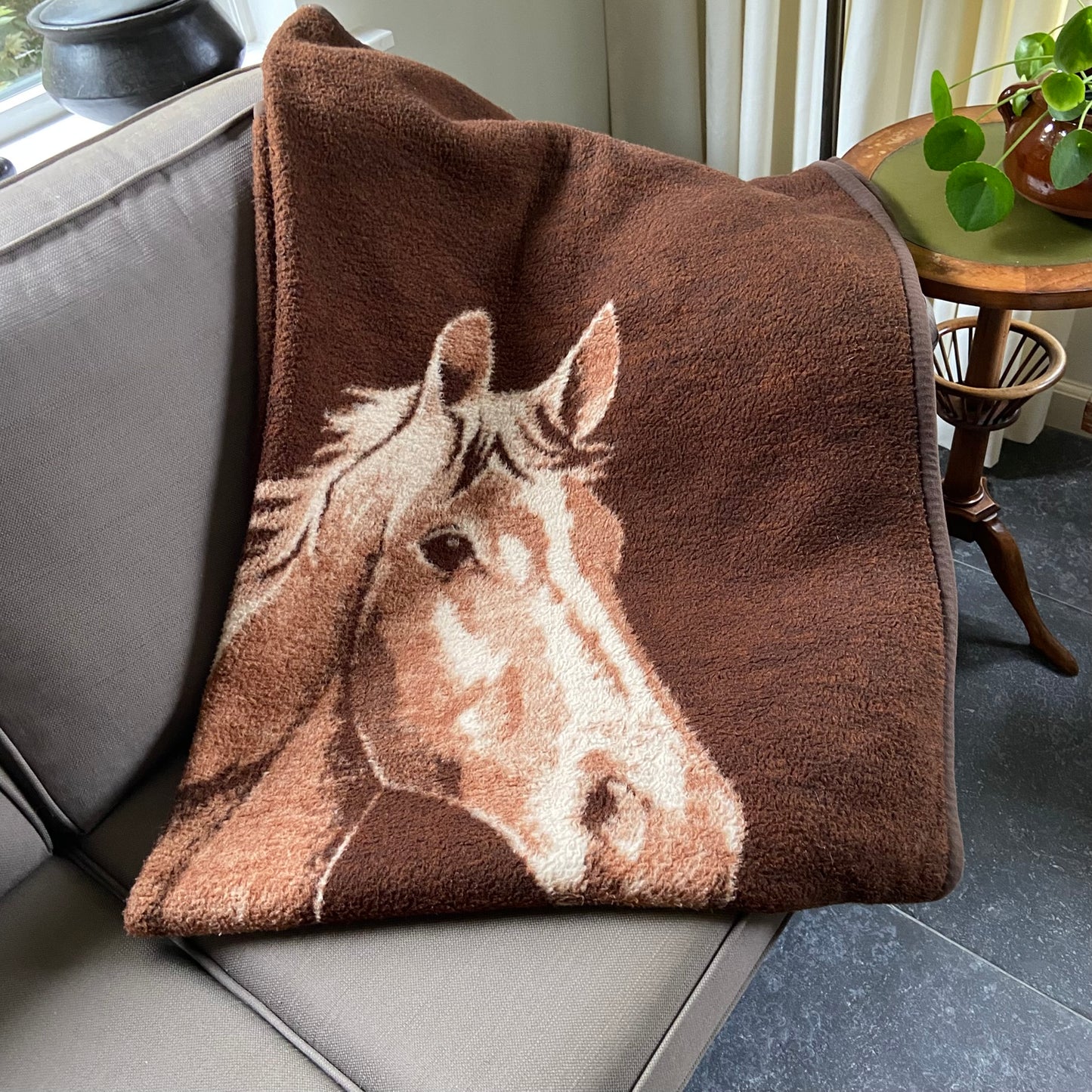 Vintage deken paarden