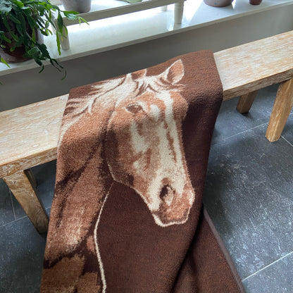 Vintage deken paarden