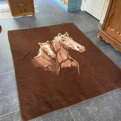 Vintage deken paarden