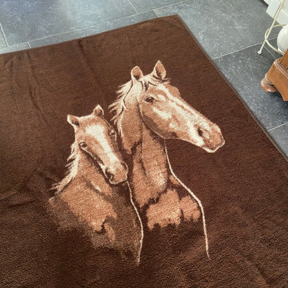 Vintage deken paarden