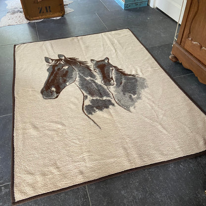 Vintage deken paarden