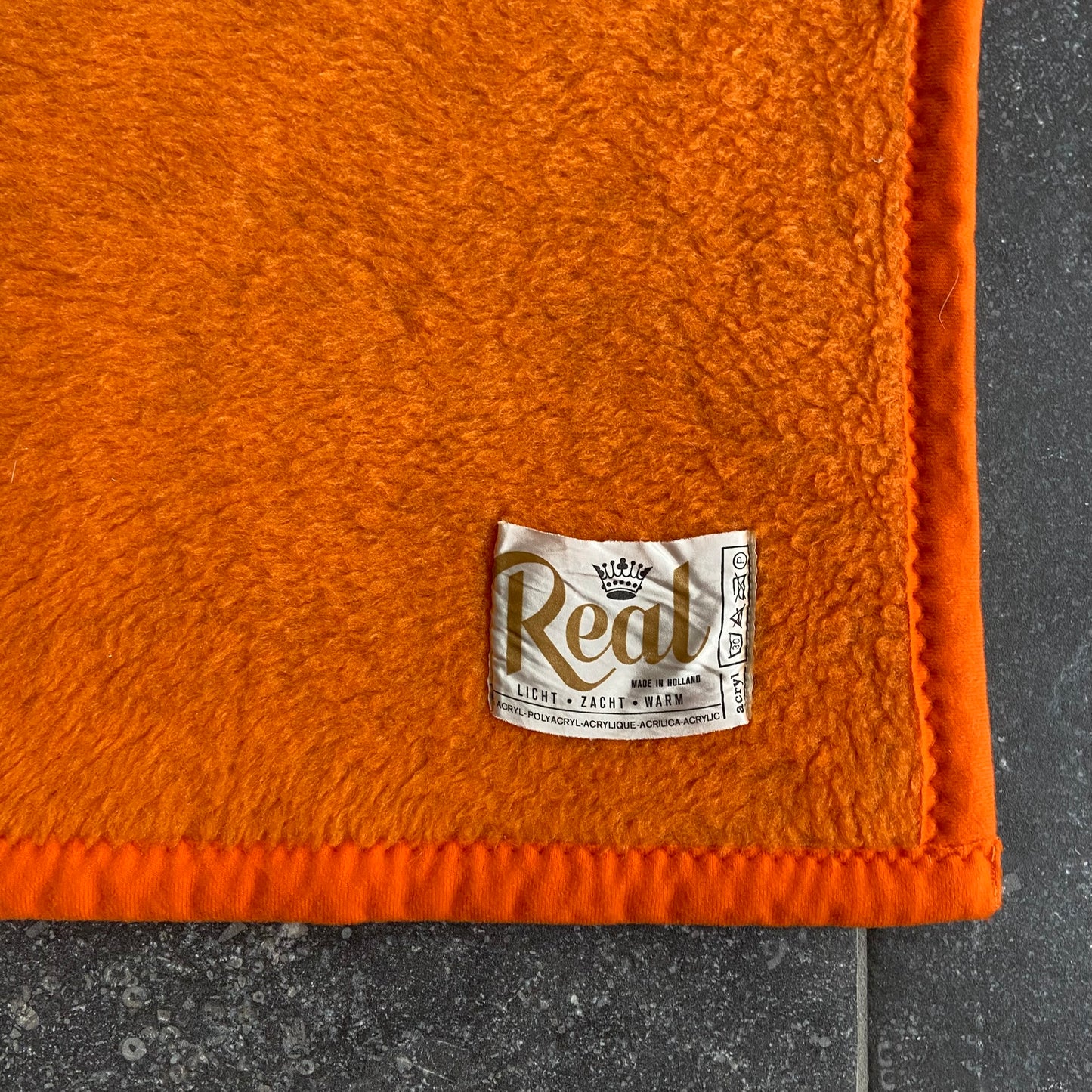 Vintage oranje deken Acryl