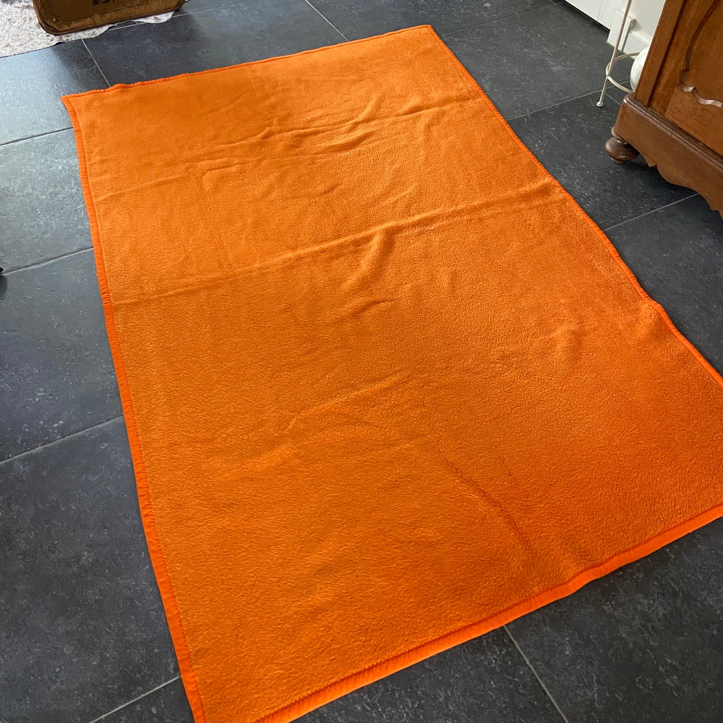 Vintage oranje deken Acryl