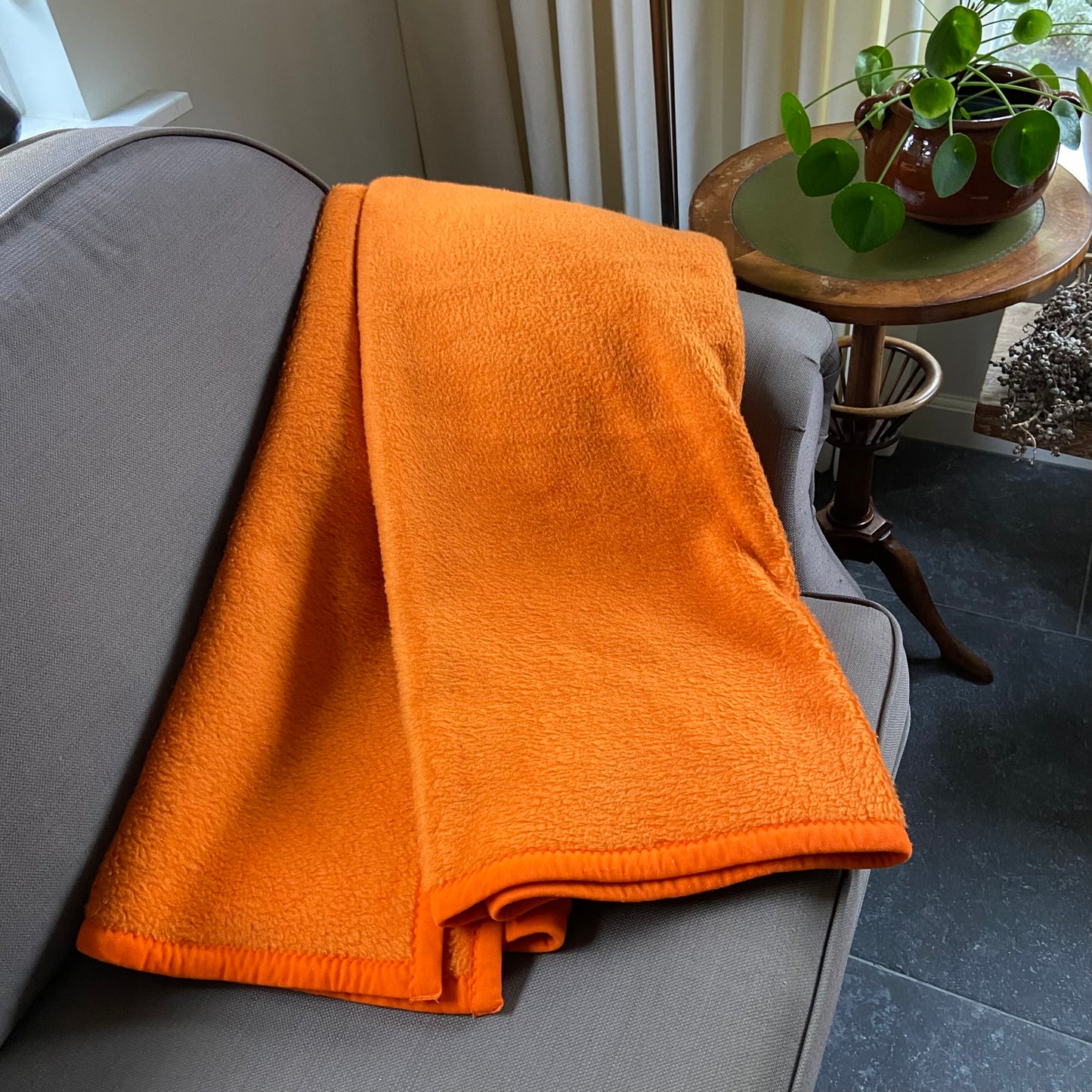 Vintage oranje deken Acryl