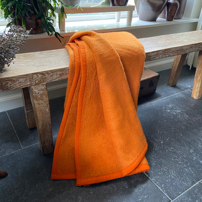 Vintage oranje deken Acryl