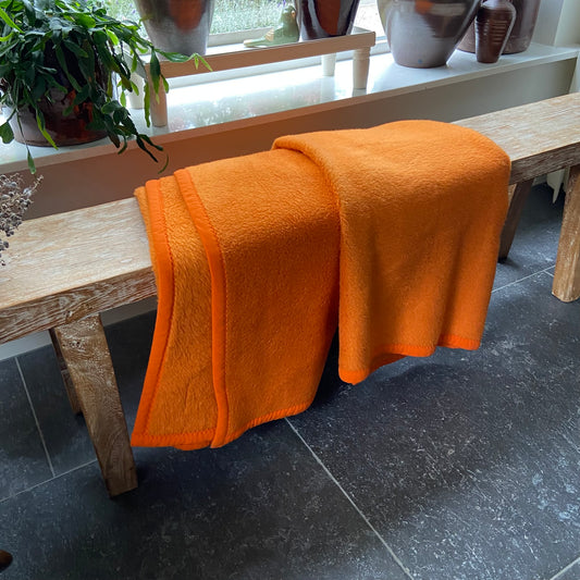 Vintage oranje deken Acryl