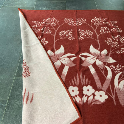Vintage deken aubergine