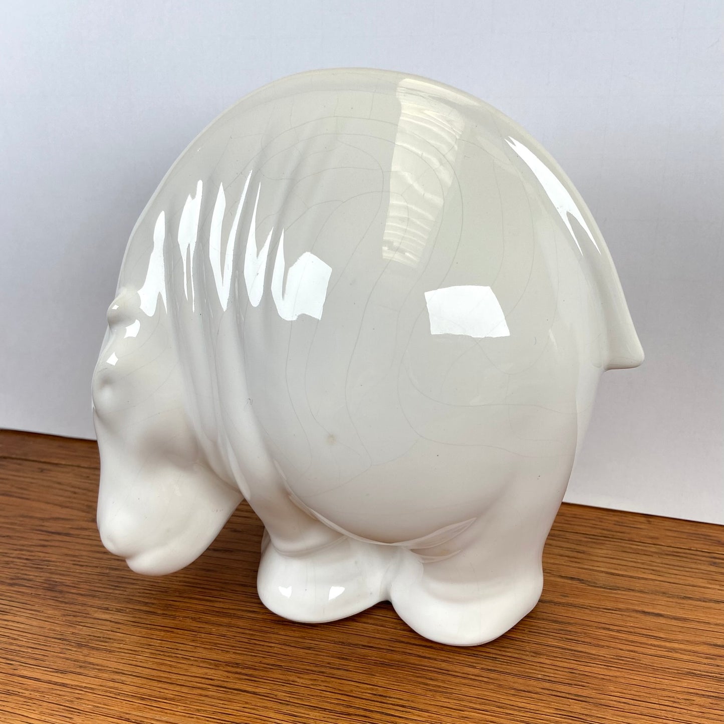 Vintage wit nijlpaard Nellie