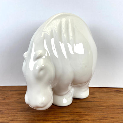 Vintage wit nijlpaard Nellie
