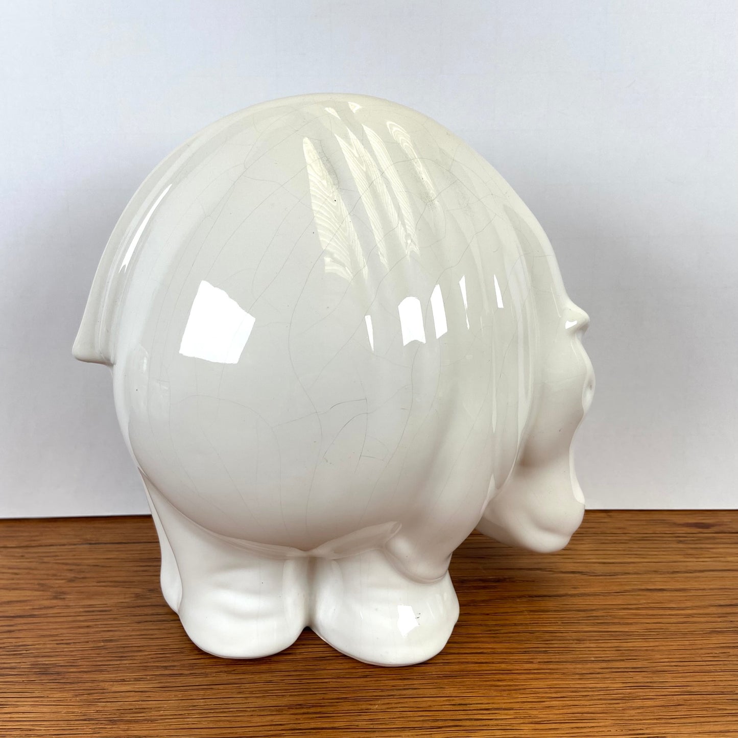 Vintage wit nijlpaard Nellie