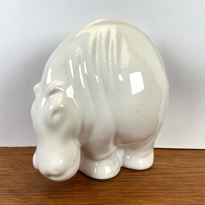 Vintage wit nijlpaard Nellie