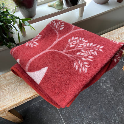 Vintage deken aubergine