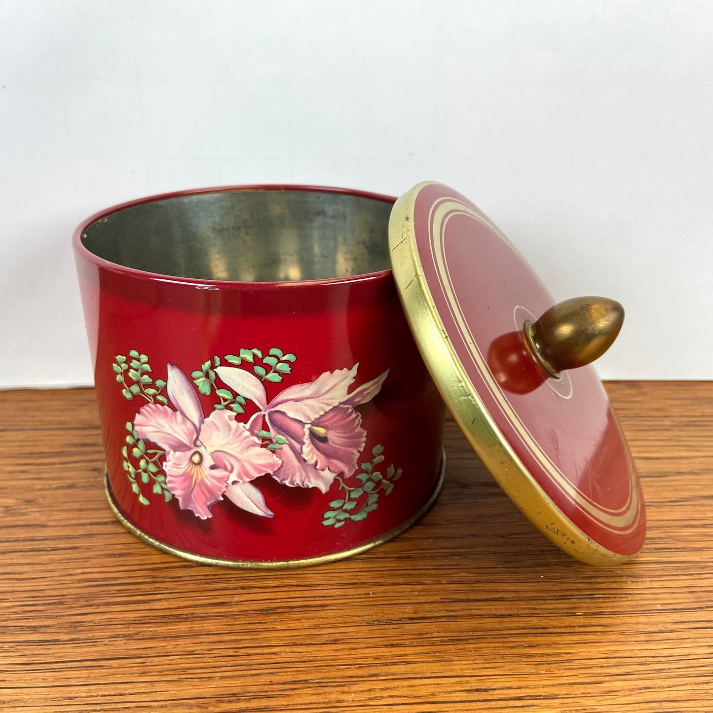 Vintage côte D’or blik met bloemen