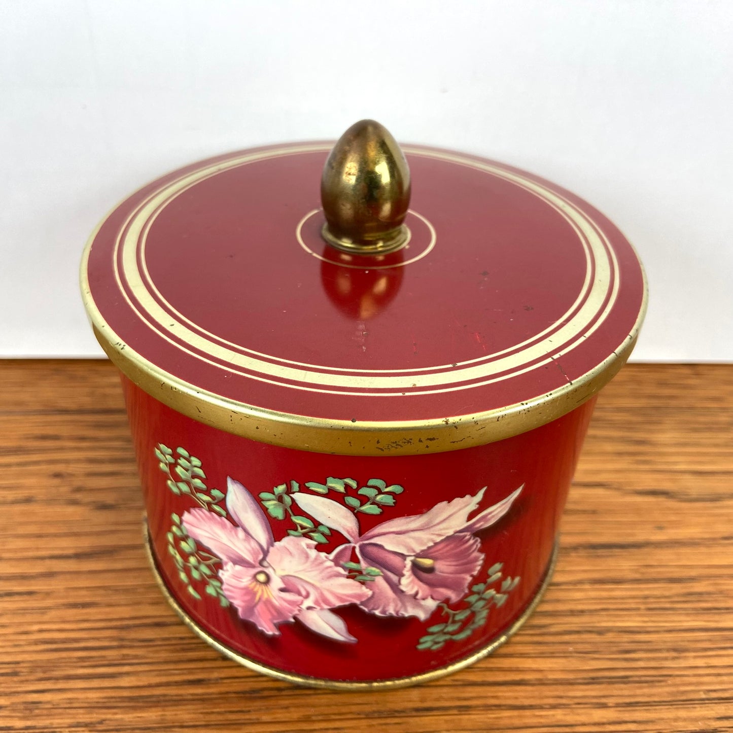 Vintage côte D’or blik met bloemen