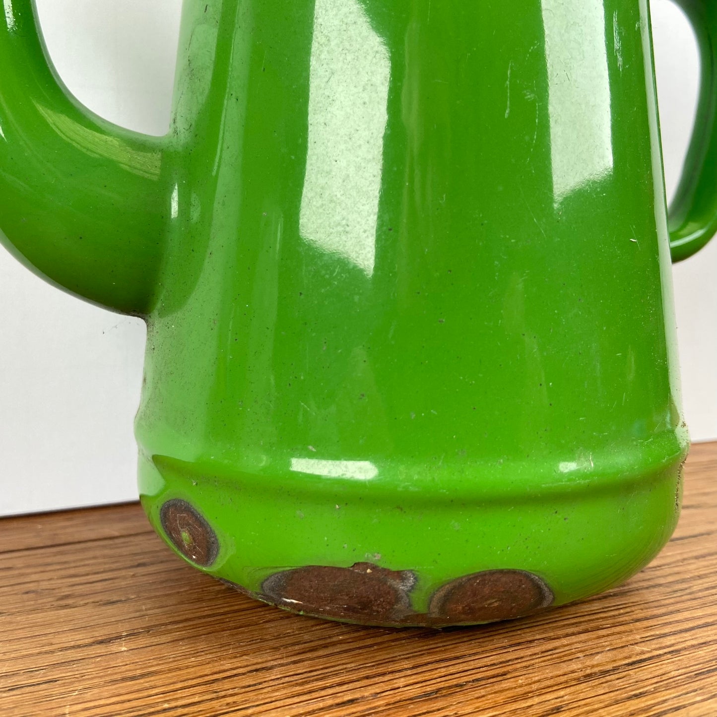 Vintage emaille theepot groen