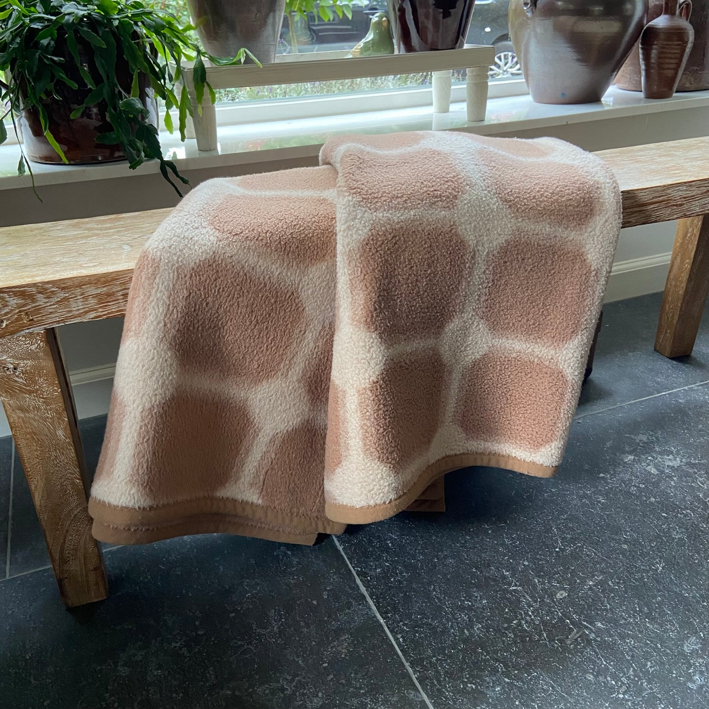 Vintage deken Dralon creme