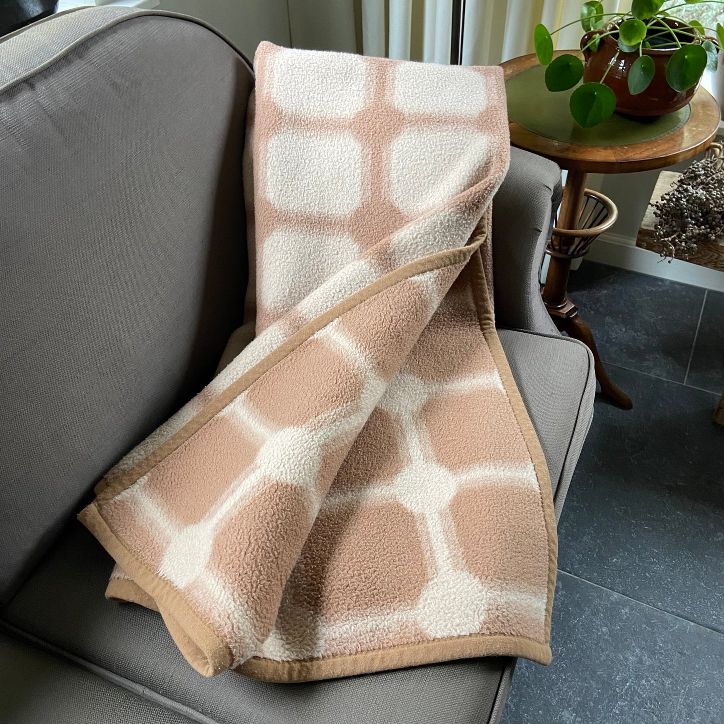 Vintage deken Dralon creme