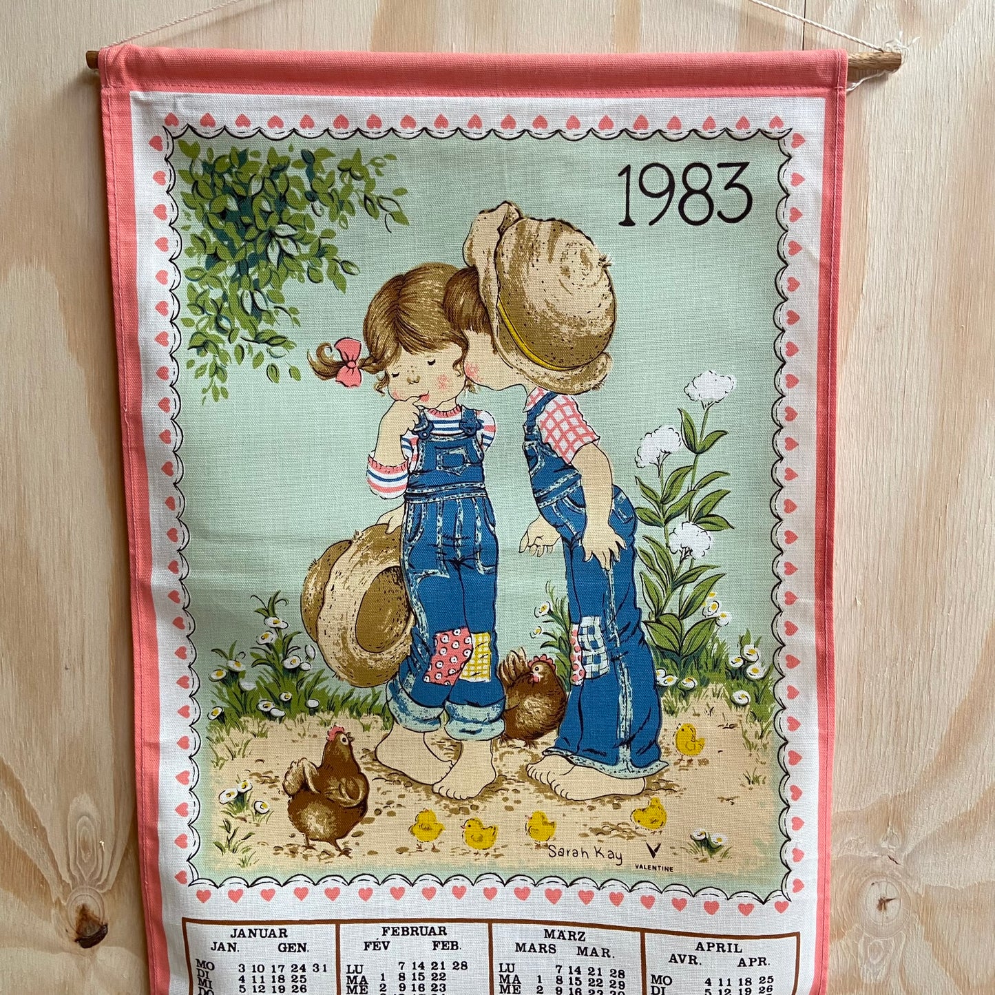 Vintage kalender Sarah Kay 1983