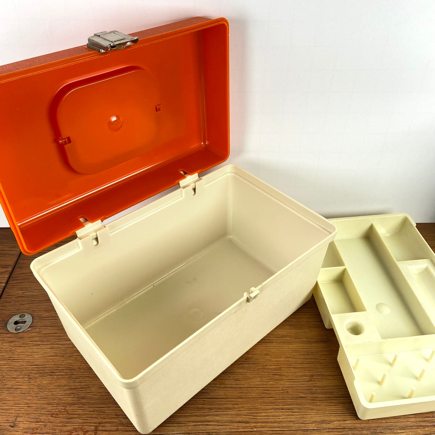 Kleine vintage naaibox curver