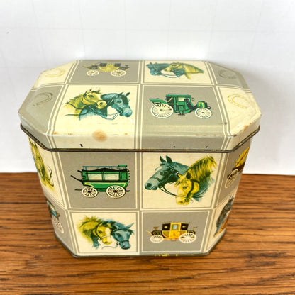 Vintage blikje paarden