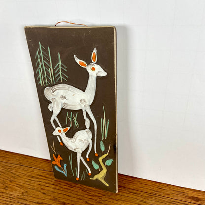 Vintage keramieken wandhanger hertjes