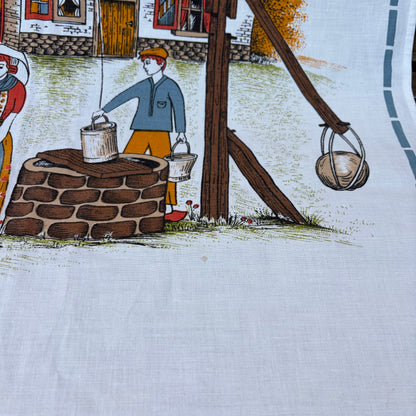 Vintage overhanddoek “Eigen haard is goud waard”