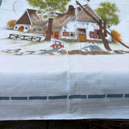 Vintage overhanddoek “Eigen haard is goud waard”