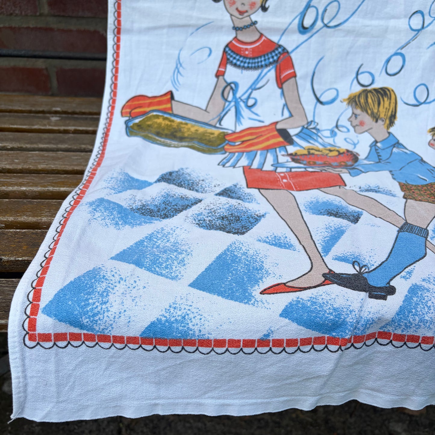 Vintage overhanddoek “Vele handen maken licht werk”