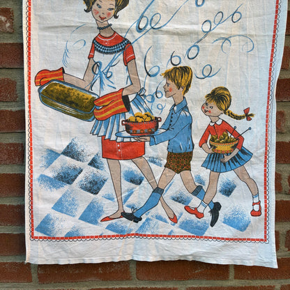 Vintage overhanddoek “Vele handen maken licht werk”