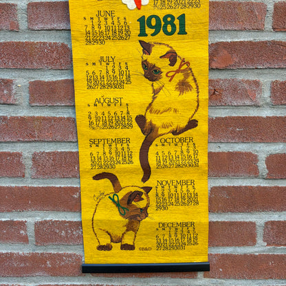 Vintage kalender katten 1981