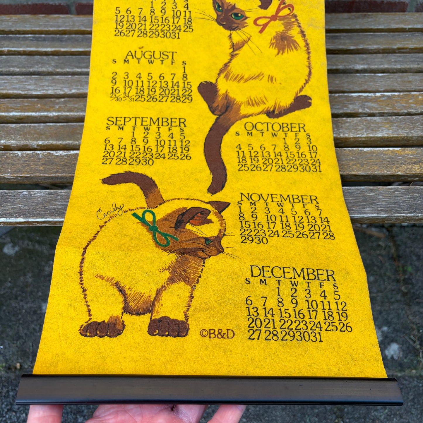 Vintage kalender katten 1981