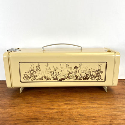 Vintage Brabantia ontbijtkoekblik wilde bloemen