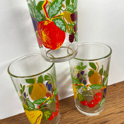 vintage fruit glazen