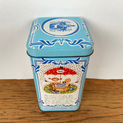 Vintage Venz blikje blauw