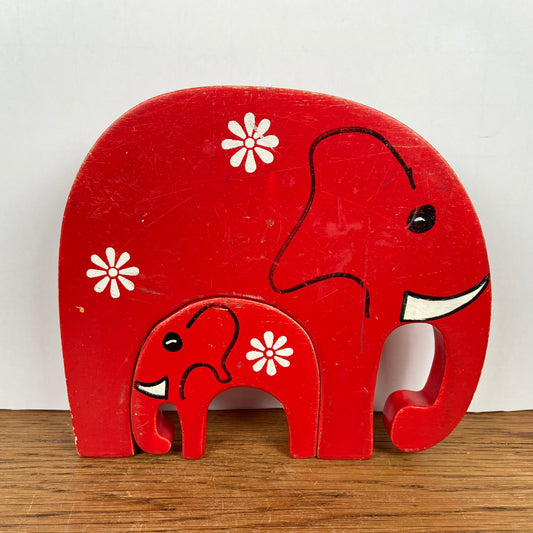 Rode olifanten puzzel