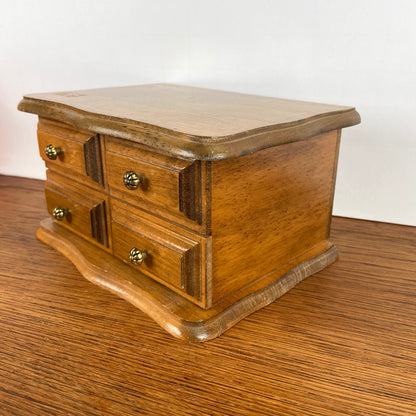 Vintage houten sieradenkistje